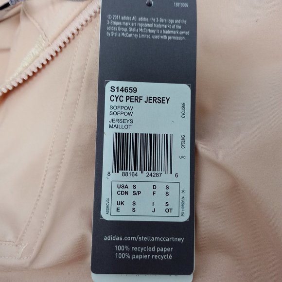 Adidas by Stella McCartney Cycling Jersey, SMALL - Picture 4 of 7